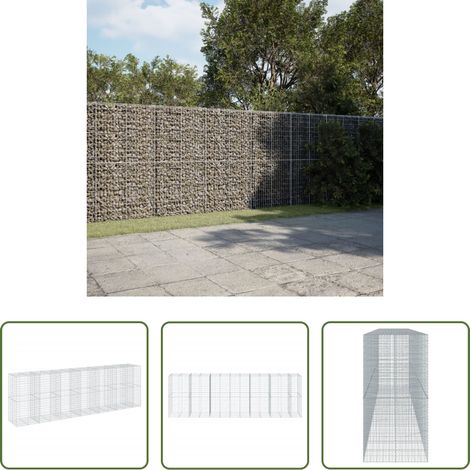 Steinkorb - Gabione mit Deckel 650x100x200 cm Verzinktes Eisen (1/5)