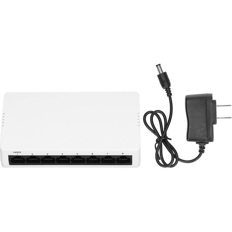 Commutateur Ethernet 8 ports 1000M/s, haute vitesse, stable, silencieux, Plug and Play, prise US 100-240V (1/5)