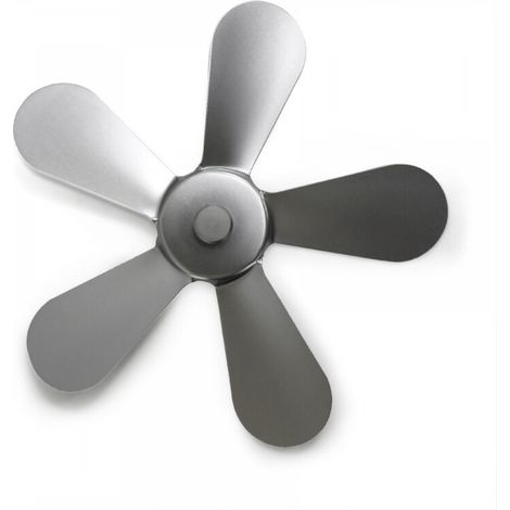 Pales de ventilateur pour four, 5 pales, alliage d'aluminium, améliore la circulation de l'air chaud, large compatibilité, installation facile pour cheminée (argent) (1/5)