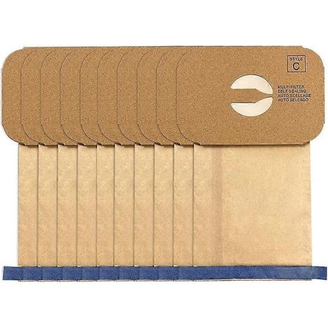 Lot de 10 Style C aspirateur sacs Electrolux Canister Tank Style C Vacuums - remplacement sac à poussière (1/5)