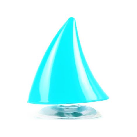 Décoration de casque de véhicule électrique Klaxon en caoutchouc souple non incandescent Décoration de corne de diable, bleu clair (1/2)