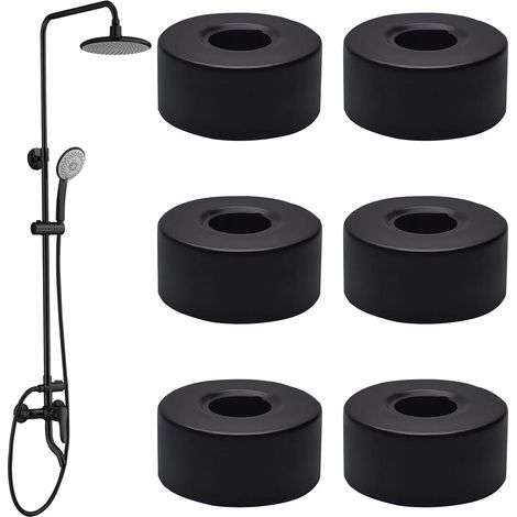 6 Pièces Rosace Mitigeur Douche, Couvercles de Tuyau Chauffage Robinet Divisée Radiateur Cache Plomberie pour Les Douches Tuyaux Robinets 25 MM - (1/5)