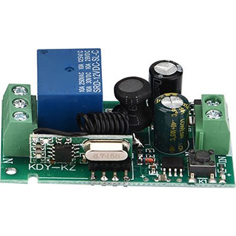 Relais récepteur de télécommande radiofréquence sans fil 433 MHz AC85V-AC220V (1/5)