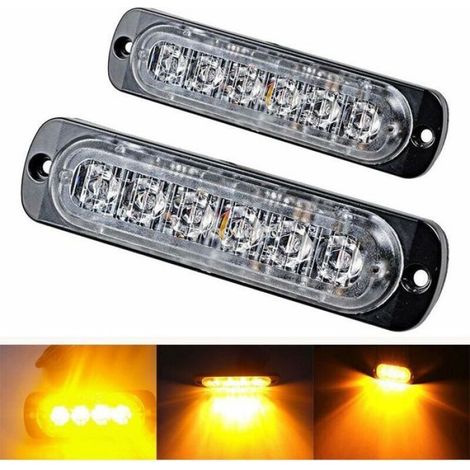 Feu de freinage stroboscopique 6 LED 12V-24V, barre lumineuse sécurité pour voiture, utilitaire, bateau et remorque (1/4)
