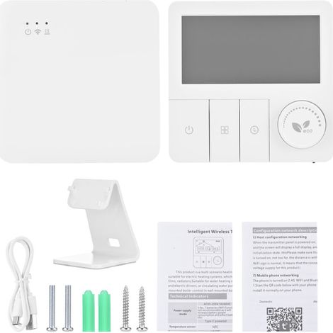 Termostato WiFi Crezuo, regolatore di riscaldamento dell'acqua, caldaia a parete programmabile intelligente per uso domestico-Crezuo
