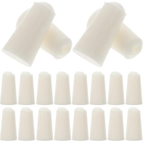 20 Stück Silikon Kolbenstopfen 12 17mm Konisch Weiß Flaschenverschlüsse Leicht und Praktisch für Labor und Universität Geeignet (1/5)