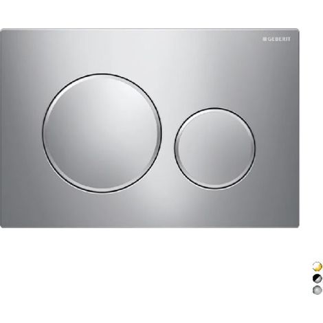 PLACCA DI COPERTURA 2 TASTI SIGMA 20 GEBERIT Nera opaco - bordi tasti nero