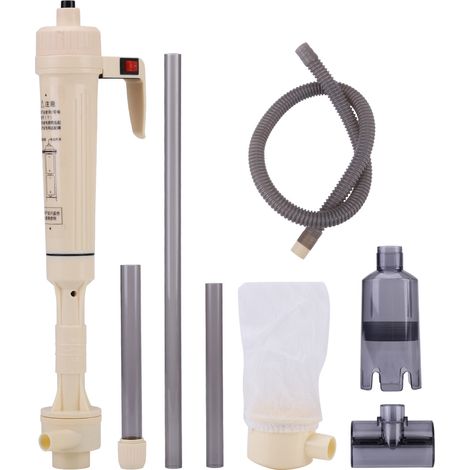 Batteriebetriebener Aquariumsauger Elektrischer Siphon zur Kiesreinigung und zum Wasserwechsel Modell XYZ-500 (50 cm, Schwarz, 1 Stück)