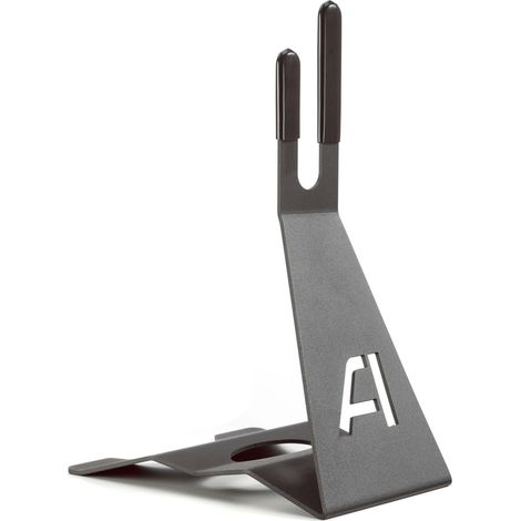 ANDRYS – Piedistallo Porta Biciclette da Esterno ed Interno, 1 Posto, in Acciaio Verniciato, 28 x 24 x 42 cm, Colore Nero - Posti: 1 - Colore: Nero - Finitura: Verniciato