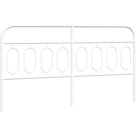 Maison Exclusive - Ersatz-Kopfteil Metall Weiß 193 cm (1/5)