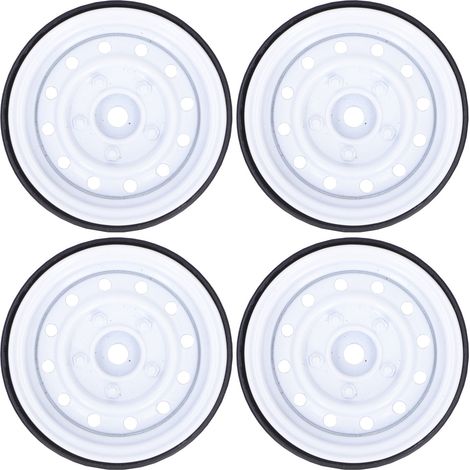 Lot de 4 moyeux de roue Beadlock 12 trous en métal pour crawler RC TRX4/SCX10 (blanc) (1/5)