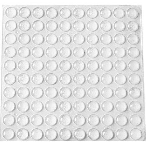 Rubber Doorstops, 200 PCS Wall Mounted Door Stops, Door Buffers, New Reusable Material, Transparent Adhesive Shock-Absorbing Feet to Protect Walls and Furniture. (10×3mm) (1/5)