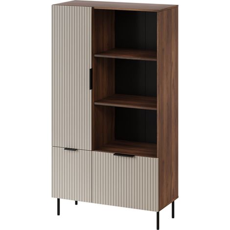 Estantería Mardalu 103 , Con puertas, Abierto, Aglomerado laminado, MDF, Número de puertas: 0, Número de cajones: 0, 166x90x42cm (1/5)