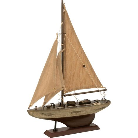 Voilier Déco en Bois "Harrison" 43cm Marron