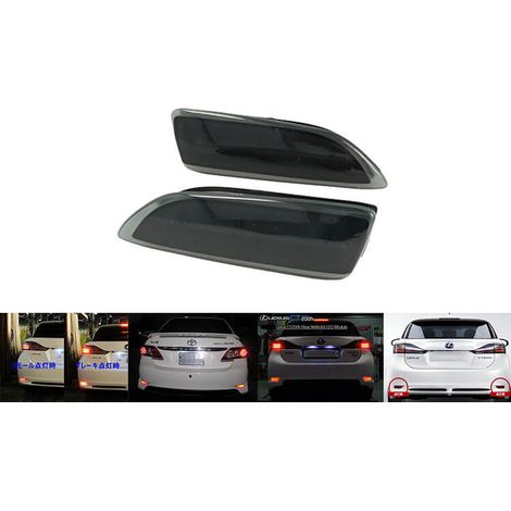 Kit 2 Fanali Posteriori A Led Nero Fume Per Lexus CT 200h Toyota Corolla Rear Bumper Reflector Light (1/3)