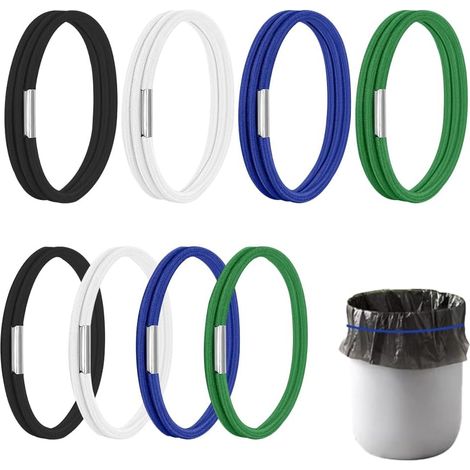 Pieces Adjustable Elastic Rubber Bands Large Elastic Rubber Trash Bag Straps Kitchen Trash Bag Straps for Home Office School Kitchen (1/5)