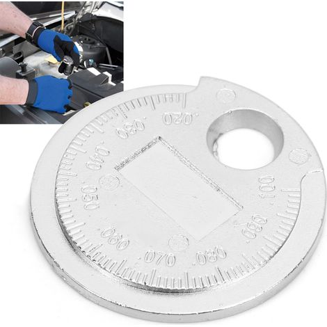 Jauge d'écartement pour bougies de voiture 0.02‑0.1in / 0.6‑2.4mm en acier inoxydable type pièce - Outil d'entretien mécanique (1/5)