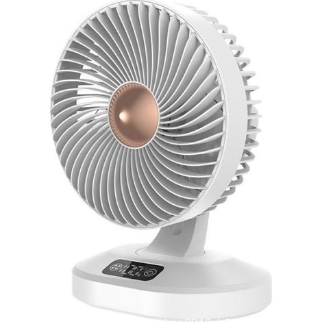 1 Tischventilator, LED-Anzeige, Geschwindigkeitsregelung, leiser Betrieb, für Büro, Schlafzimmer, Wohnzimmer (1/2)