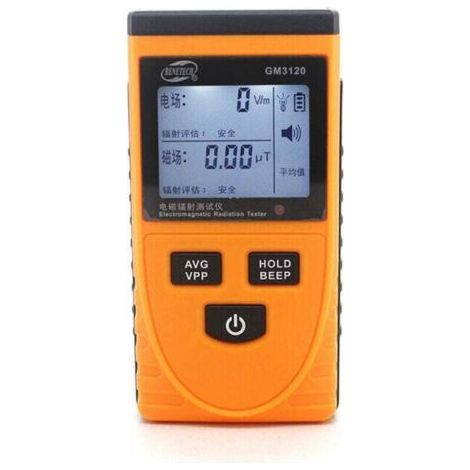 Détecteur de rayonnement électromagnétique, Compteur EMF Dosimètre de détecteur de Radiation de Champ électromagnétique GM3120 Digital LCD Testeur de testeur,63.631125.8(mm) (1/4)