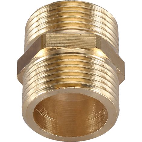 Raccord de tuyauterie en laiton G1" - Mamelon hexagonal - Accessoires de raccordement pour tubes d'eau (intensification) (1/5)