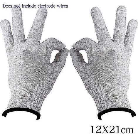 Neuestes TENS-Körpermassagegerät, elektrisch vibrierend, Meridianimpuls-Muskelstimulator, Elektrotherapie, Physiotherapie, Schmerzlinderung – 1 Paar Handschuhe