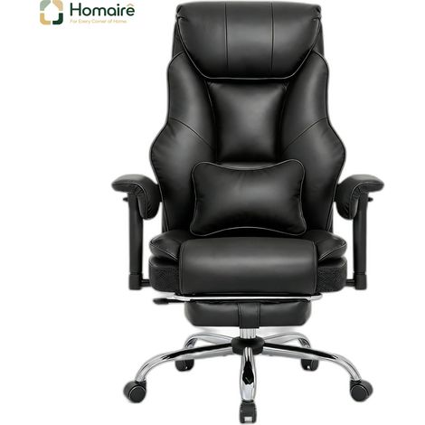 Schwarzer Bürostuhl aus Metall und Polyurethan 77 x 77 x 125,5 cm HOMAIRE (1/5)
