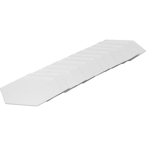 Miroir hexagonal autocollant acrylique pour décoration murale intérieure, 20 cm argenté
