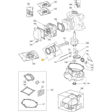 Pistone motore modelli SV200 553R 725M ORIGINALE STIGA 118550106/0