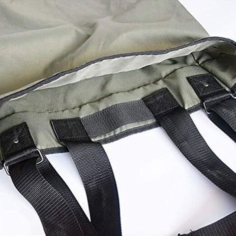 ALLIANDISTablier de cueillette de fruits de jardin, grand sac de cueillette de fruits en tissu Oxford robuste, poches de rangement vertes pour fruits, légumes (1/3)