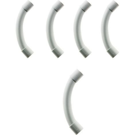 Lot de 5 courbes pour tube IRL Ø25mm - Gris - Zenitech