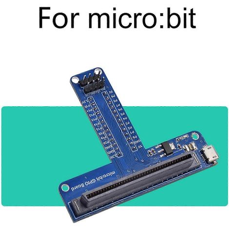Adaptador de expansión tipo T para placa de pruebas Microbit Interfaz de programación gráfica Python para BBC Mic SZRH AF (1/4)