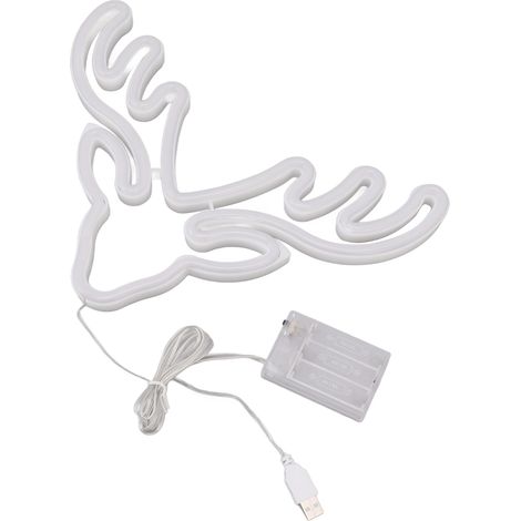 LED-Neonlichtschild, USB-Akku-betrieben, weihnachtliche Wanddekoration fürs Schlafzimmer, bunte Lichter (1/5)