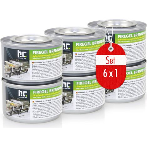 6x 200g FLAMBIOL® Firegel Brennpaste zum Warmhalten von Speisen