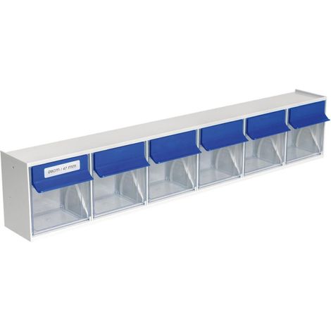 Blocco multistore n ° 6 con elevata resistenza agli urti, plastica grigio chiaro