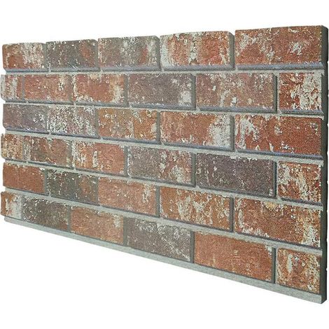 Boîte retail de 10 panneaux (5 MQ) - Old Manchester - Panneau imitation Mattone in EPS résiné Dimension 100x50 cm Épaisseur 2 cm