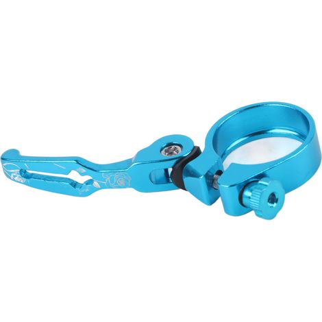 Collier de selle à serrage rapide VIARON pour vélo, en alliage d'aluminium, 34,9 mm, compatible VTT, vélo de route et vélo de ville (bleu). (1/5)