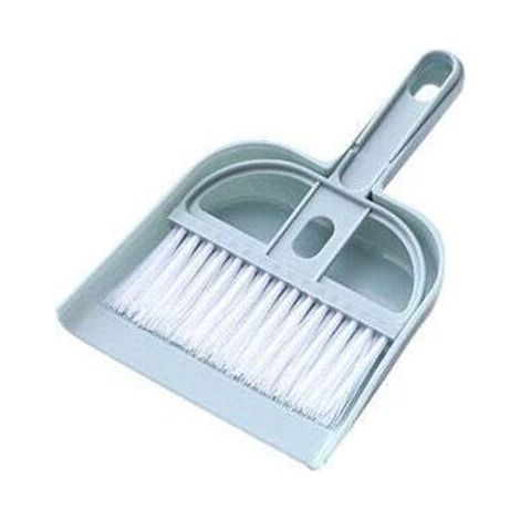 (Bleu)Petit balai et pelle à poussière pour la maison Mini pelles à poussière avec ensemble de brosse