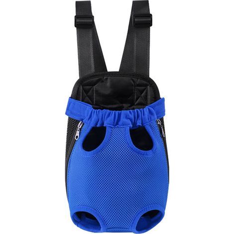 Sac à dos pour chien, respirant et confortable, bleu - Taille M (1/5)