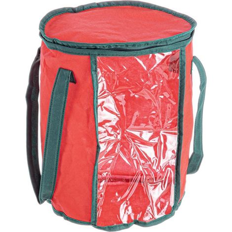 Custodia per luci di natale borsa decorazioni color rosso natalizie con manici