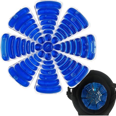 Insert rafraîchissant portable pour casque, poche rafraîchissante à placer sous la capuche, doublure intérieure rafraîchissante pour la randonnée, le camping et l'escalade (1/5)