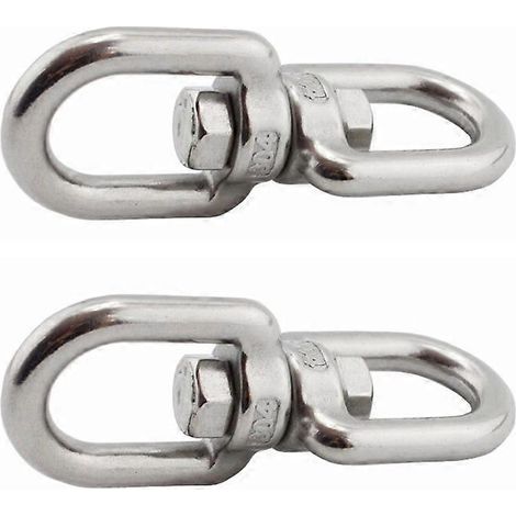 2-teiliger Hängekorb aus Edelstahl, drehbarer Haken, glatter Pflanzenhänger, Topf, Windspiel, Vogelfutterhaus (4 mm - 304) - 4,81 1,5 cm (1/4)