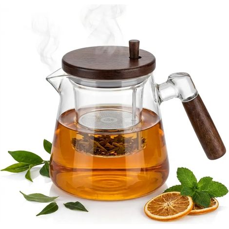 JARRA DE VIDRIO DE 800 ML CON INFUSOR DE GATILLO M脕GICO PARA CAF脡 Y T脡 (1/5)
