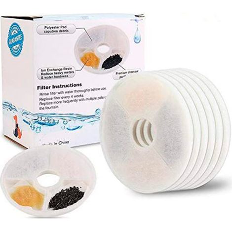 Filtre de rechange pour fontaine à eau pour chat Filtre pour fontaine à eau pour chat Pet Catit Flower Fountain 12 PCS (1/5)
