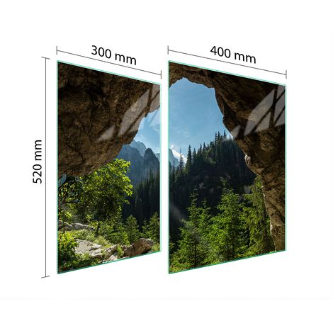 GLASSCHUTZPLATTE FÜR HERD 70x52 TREE (1/5)