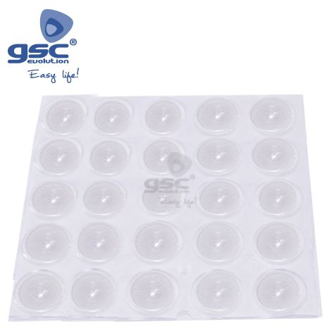 Packen Sie 25 selbstklebende Schutztropfen 5 mm Ø 10 mm GSC 003802786 ein