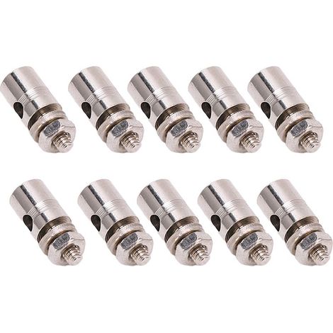 10 Pièces Connecteur de Tige de Commande 2.1mm en Métal pour Avion RC, Dispositif de Réglage Rapide pour Aile Fixe Modélisme (1/5)