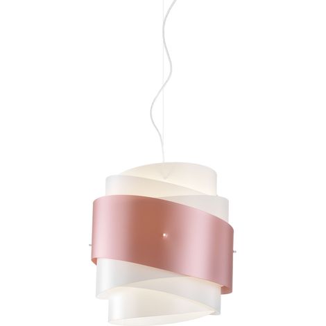 Lampadario a sospensione BEA una luce Rosa diametro 40x h39 cm (1/2)