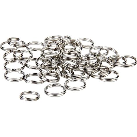 Split Rings for Keychains 1.2mm x 12mm Pack of 100pcs - Silver (1/5)