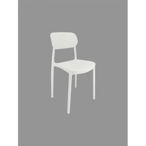 Domo Mea Sedia Mood Bianca Impilabile in Polipropilene 50x38x79 cm