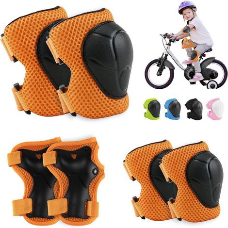 Kinder Schonerset 6-teilig für Skateboard, Inliner, Fahrrad - Orange (1/5)